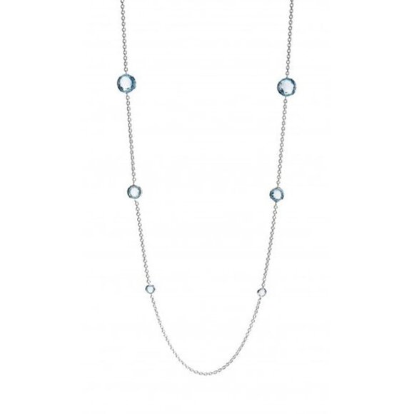 IPPOLITA Sterling Silver Rock Candy® Lollipop Station Necklace in Blue Topaz - Picture 1 of 5